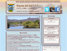 Tablet Screenshot of lapuertadelsolhotel.com.ar